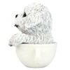 Design Toscano Puppuccino Puppy Collectible Dog Statue: White Maltese - image 3 of 4