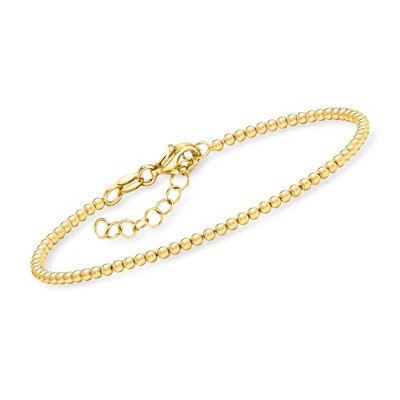 Pure Collection by Ross-Simons Italian 2mm 18kt Gold Vermeil Bead-Chain Bracelet