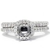 Pompeii3 7/8ct Braided Engagement Wedding Ring Set 14K White Gold - 3 of 4