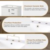 Mshliw 30" Bathroom Vanity with Ceramic Sink, Soft-Close Doors & Drawers, Solid Wood Frame, Modern Storage Cabinet - 2 of 4