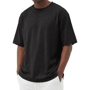 COOFANDY Men's Cotton T-Shirts Oversized Shirt Short Sleeves