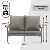 Patio Sofa Outdoor Loveseat Sofa 2-Seater - 3 of 4