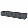 vidaXL Raised Garden Bed Raised Flower Bed Gabion Basket Galvanized Steel - 141.7" x 35.4" x 19.7" - 3 of 4