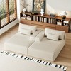 GDFStudio Candy 2 pcs Oversized Corduroy 150" W Upholstered Sofa Bed, 75" D Chaise Lounge - 4 of 4