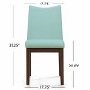 Coolbibila Mid Century Modern Armless Fabric Upholstered Dining Chairs Set Of 2,Solid Wood Legs High Back Kitchen Dining Room Chairs - 4 of 4