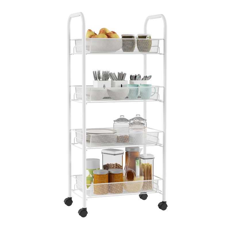 Hastings Home Tiered Rolling Storage Cart - Mobile Space Saving Organizer for Kitchen, Office, Garage, and Bathroom, 3 of 9