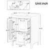 24" Bathroom Vanity with Sink, Bathroom Vanity Cabinet with Two Drawers and Door, Adjustable Shelf, Black - 2 of 4