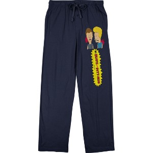 Beavis & Butthead Men's Navy Sleep Pajama Pants - 1 of 2