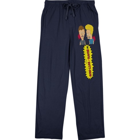 Beavis & Butthead Men's Navy Sleep Pajama Pants-3XL