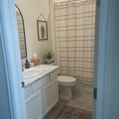 Woven Modern Plaid Shower Curtain Ivory - Threshold™ : Target