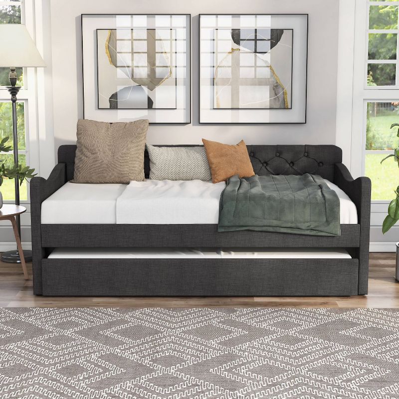 Twin Alisa Upholstered Daybed with Trundle - HOMES: Inside + Out, 2 of 11