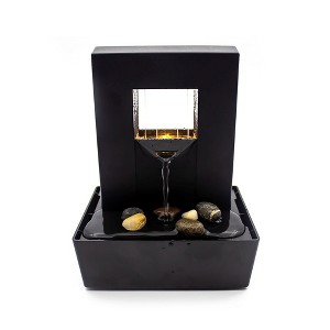 ZTECH Desktop USB LED Indoor Water Fountain with Small Stones for Office Home Decoration Gift - 1 of 4