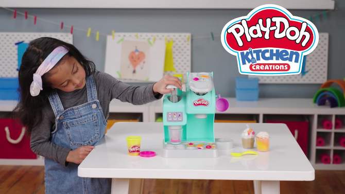 Play-Doh Kitchen Creations Colorful Cafe Kids Kitchen Playset, 2 of 13, play video