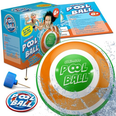 Activ Life The Ultimate Pool Ball - Fill It with Water to Play Underwater Games! Best Pool Toys - Orange and Green, 9 inches - image 1 of 4