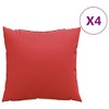 vidaXL Sofa Cushions 4 pcs Red 23.6"x23.6" Fabric - 2 of 4