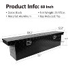 Heavy Duty Aluminum Pickup Truck Bed Tool Box 5 Bar Tread Pattern Truck Underbody Tool Box With Lock Key For RV ATV Trailer - 2 of 4