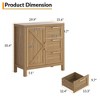 Buffet Cabinet with Storage, Wooden Storage Cabinet with 3 Drawers, Coffee Bar with Adjustable Shelf, Strong Wood Feet, Sideboard for Living Room - 3 of 4