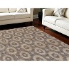 Taupe and Tan Geometric Hand Woven Area Rug - 2 of 4