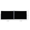 VisioGear Awnings, Retractable Side Screen Awning, Patio Privacy Screen for Garden, Balcony, Black, 236.25"*33.5"*78.35" - 3 of 4
