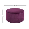 Christopher Knight Home Olias Modern Round Versatile Ottoman - 3 of 4