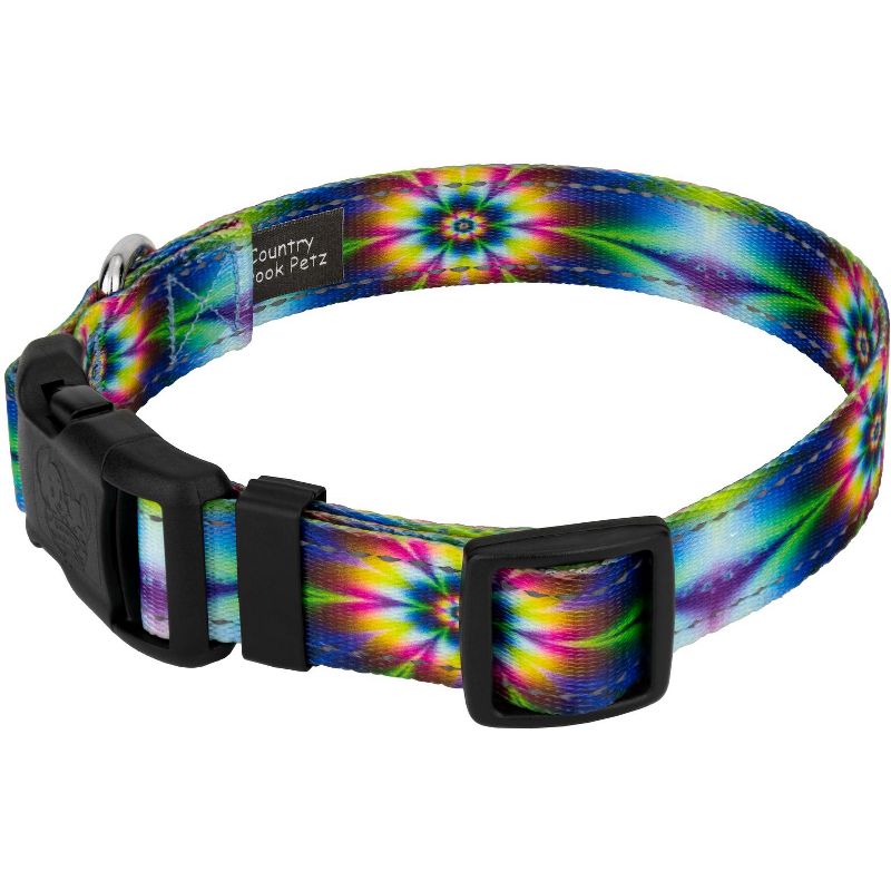 Country Brook Petz Deluxe Tie Dye Flowers Reflective Dog Collar, 2 of 6
