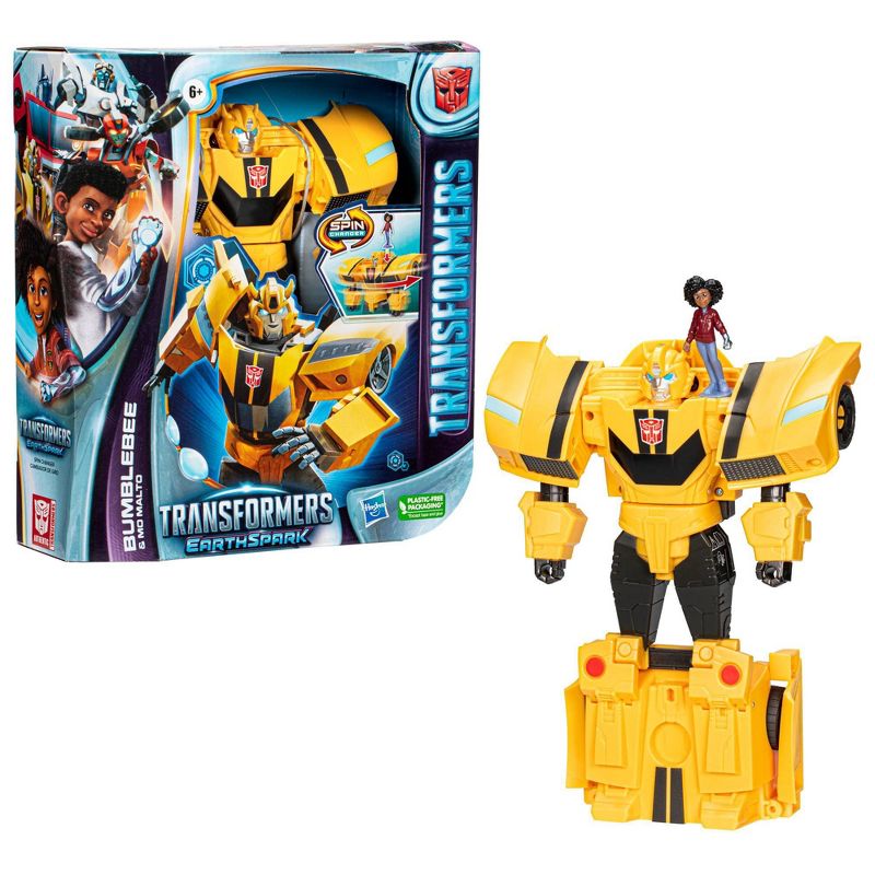 Transformers EarthSpark Spin Changer Bumblebee and Mo Malto, 4 of 11