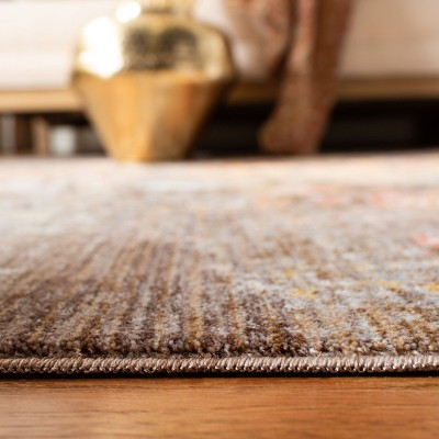 Vintage Persian 5' x 7'6" Brown and Multi Synthetic Area Rug