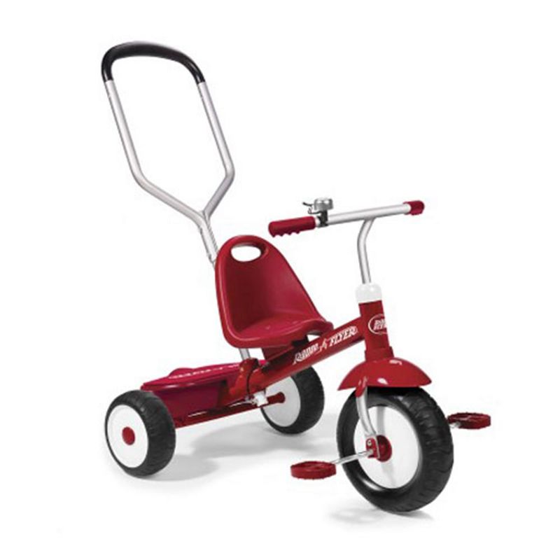 Radio Flyer Deluxe Steer and Stroll Kids Tricycle, 1 of 8