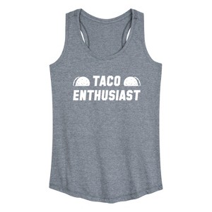 Women's - Instant Message - Taco Enthusiast Graphic Racerback Tank - 1 of 4