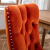 Okak Farmhouse Upholstered Dining Chairs Set of 2, Solid Wood Leg Nailhead Trim, Comfy Velvet Tufted Accent Side Chairs for Dining Table - 4 of 4