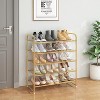 Simple Trending 5-Tier Stackable Shoe Rack Golden Yellow - 2 of 4