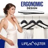 Lifemaster Solid Wooden Hangers for Clothes - Heavy Duty Suit Hanger Set with Chrome 360° Swivel Hook - 4 of 4