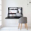 36" x 24" Murphy Desk Black - Prinz: Modern Wall Mounted, MDF Construction, Open Storage Shelf - 2 of 4