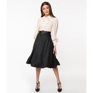 Unique Vintage Women's Retro Style High Waist Vivien Swing Skirt - 1 of 4