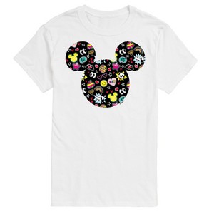 Men's - Disney - Mickey Logo with Emojis Short Sleeve Graphic T-Shirt - 1 of 4