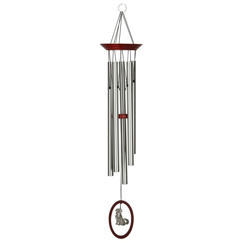 Woodstock Wind Chimes Signature Collection, Wind Fantasy Chime, 24'' Silver Wind Chime, 1 of 11