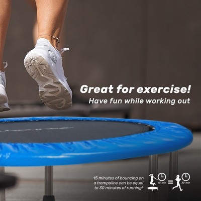 Blue Round Mini Trampoline for Kids and Adults