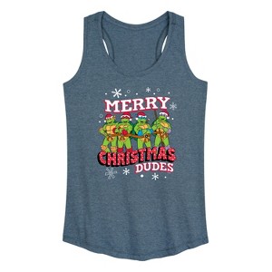 Women's - Teenage Mutant Ninja Turtles - Merry Christmas Dude Graphic Racerback Tank - 1 of 4