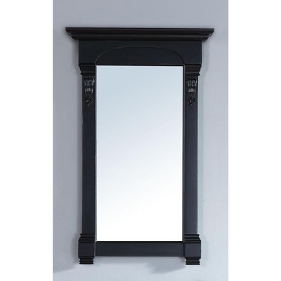 Antique Black Rectangular Wood Framed Mirror