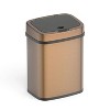 LunaLulinlk 3.2 Gallon Trash Can, Touchless Bathroom Trash Can, Gold Stainless Steel - 4 of 4
