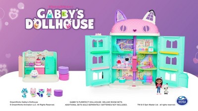 Gabby's Dollhouse, Salle Baby Box Craft-a-riffic avec figurine chat Bébé  Boîte, accessoires, meubles et boîtes surprises