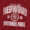 Redwood National Park Established Date Adult T-Shirt Cardinal - 2 of 4