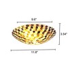 Chloe Lighting Shelley Mosaic 2 Light Flushmount Ceiling Fixture 12" Shade - 2 of 3