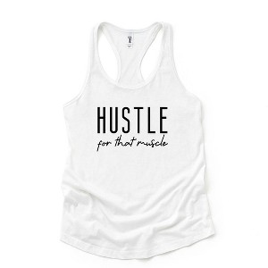 Simply Sage Market Women's Hustle For That Muscle Graphic Racerback Tank - 1 of 3
