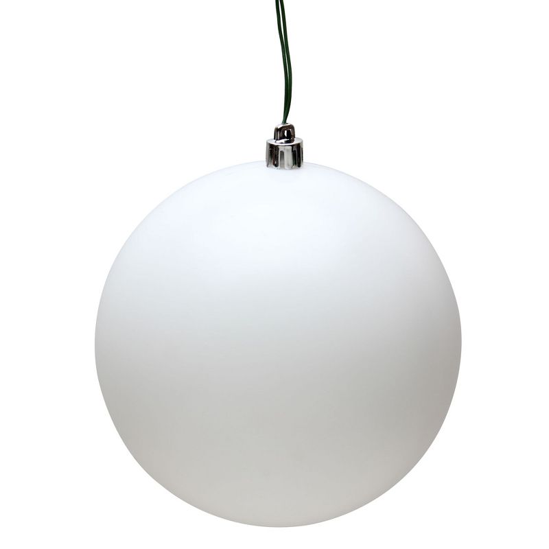 Vickerman White Ball Ornament, 1 of 7