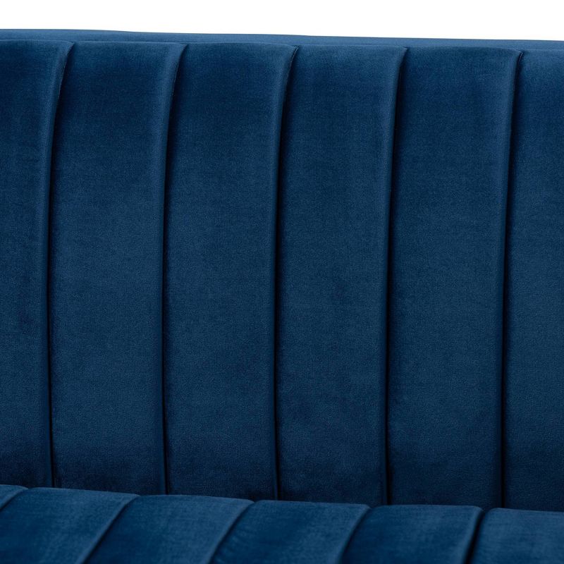 Aveline Velvet Upholstered Finished Sofa - Baxton Studio, 5 of 10