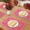 REGALWOVEN Fall Placemats Set of 6 Plastic Placemats for Dining Table Decor, Washable Kitchen Table Mat with Snowflake Pattern - 2 of 4