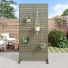 Wooakway Elegant Outdoor Vertical Garden Trellis with Hanging Planters, Metal Design for Patios and Gardens - 2 of 4
