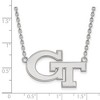 Black Bow Jewelry 10k White Gold Georgia Tech Yellow Jackets NCAA Necklace 18 Inch - 2 of 4