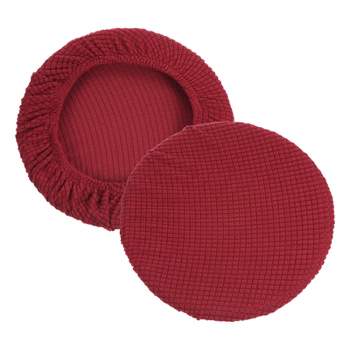 Unique Bargains Kitchen Living Room Non-slip Washable 11" Elastic Round Bar Stool Seat Cushions for Chair Stool Slipcovers 2 Pcs